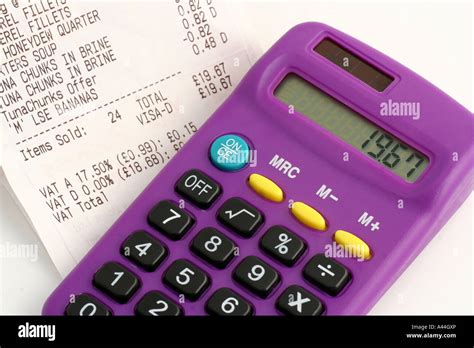 Calculator Till Receipt Hi Res Stock Photography And Images Alamy