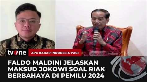 Tanggapan Faldo Maldini Soal Riak Berbahaya Yang Disampaikan Jokowi