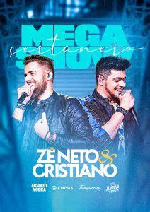 Mega Show Sertanejo Zé Neto e Cristiano Flyer Social Media PSD Editável