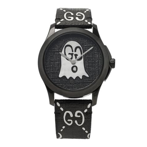 Gucci Pvd Stainless Steel Canvas 38mm G Timeless Ghost Quartz Watch Black 1327695 Fashionphile