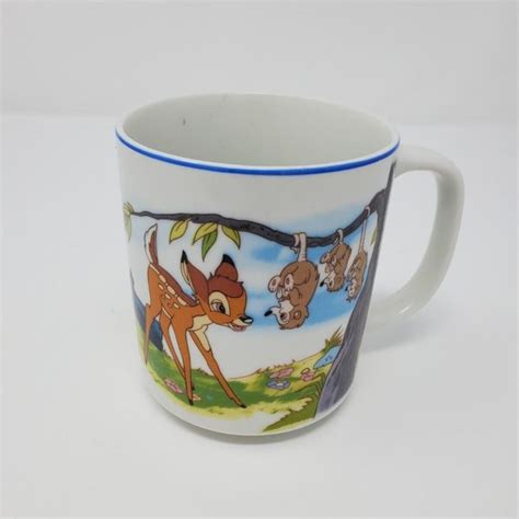 Disney Dining Disney Bambi Coffee Mug Cup Thumper Flower Possums