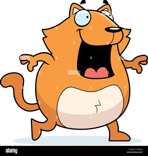 A happy cartoon cat walking and smiling Stock Vector Image & Art - Alamy