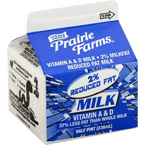 Prairie Farms Milk Reduced Fat 2 Milkfat Dairy Priceless Foods