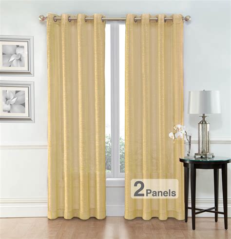 Regal Home Collections Whittier Metallic Sheer Grommet Curtain Panel