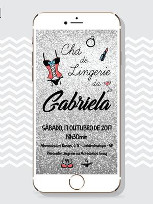 Convite Arte Digital Personalizada Cha De Lingerie Flores Compre Produtos Personalizados No Elo