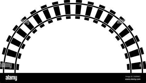 Curved Train Tracks Clipart