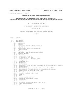 Fillable Online Wbdg Ufgs Utility Monitoring And Control