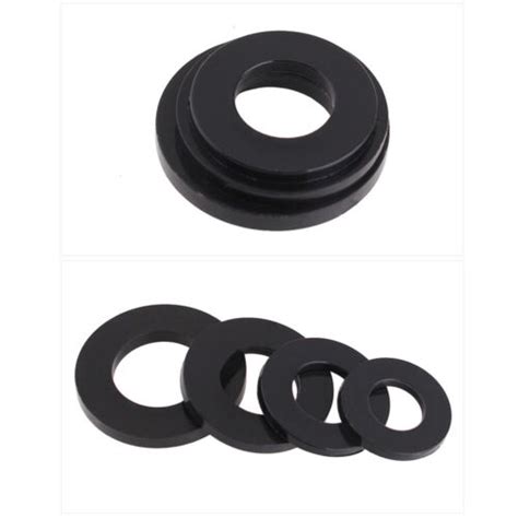 M To M Black Plastic Nylon Plain Flat Washers Penny Washers Mudguard