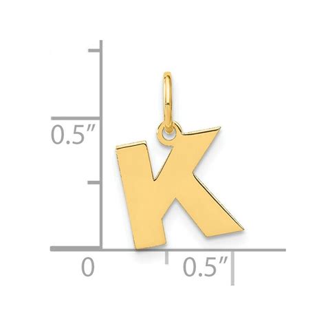 14K Gelbgold Buchstabe K Initialen Anh Nger XNA1337Y K EBay