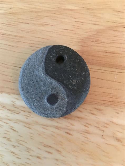 Yin Yang Stone Carved With A Dremel Stone Carving Art Carved Stone Art