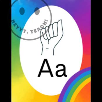 Rainbow Alphabet Display Posters | American Sign Language (ASL) by ...