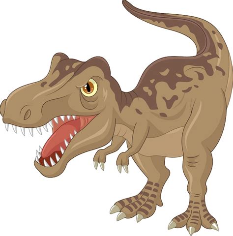 Dibujos Animados De Tiranosaurio Enojado Vector Premium