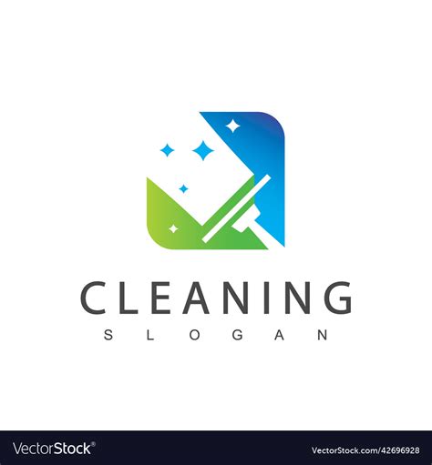 Cleaning service logo design template Royalty Free Vector