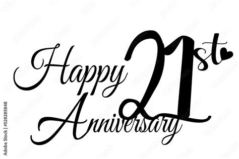 21st Happy Anniversary Vector Illustration Stock Vector | Adobe Stock