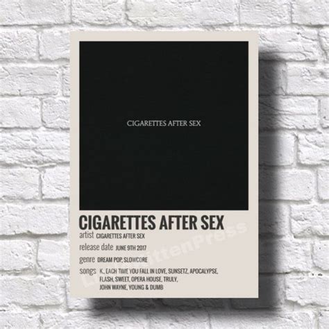 Cigarettes After Sex Poster Etsy