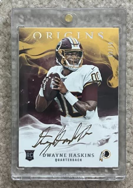 VOITURE RECRUE ENCRE dorée Dwayne Haskins 2019 Panini Origins 10 RA