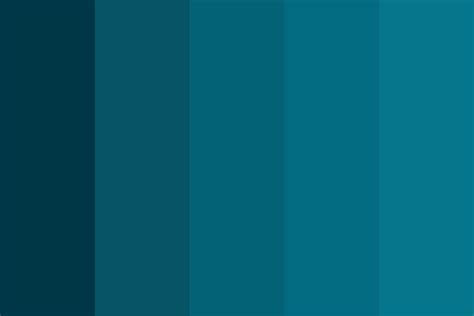 Dark Turquoise Color Palette - #003747, #065465, #046276