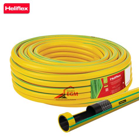 TUYAU ARROSAGE 19 0MM JAUNE VERT 50 METRE HELIFLEX EGM