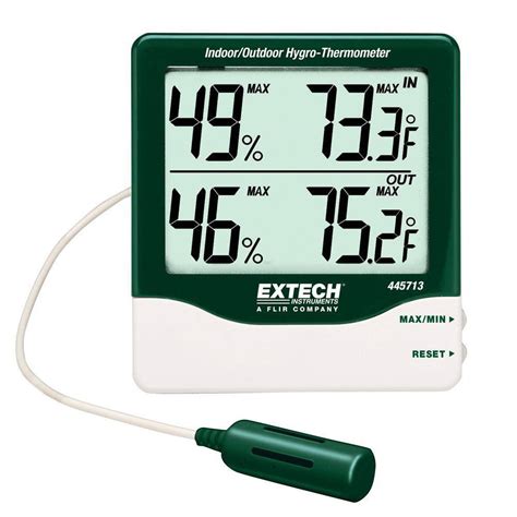 Extech Instruments Big Digit Indoor Outdoor Hygro Thermometer 445713