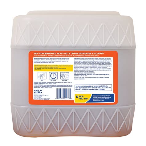 Heavy Duty Citrus Degreaser 35 Gallon Zep Inc