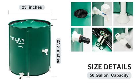 Amazon KMJETNIVY Rain Barrel Upgrade Anti Collapse Collapsible