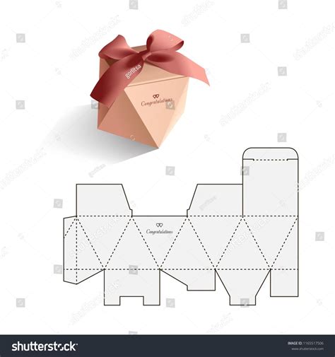 Retail Box Blueprint Template Stock Vector Royalty Free