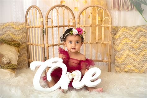 Kids Gallery - 1 Year Old Baby Girl Pre Birthday Photoshoot in Yellow ...