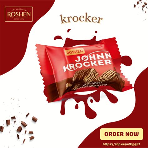 Roshen Johnny Krocker Choco Wafers With Chocolate Piece Shopee