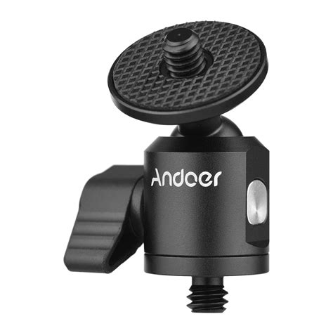 Andoer Mini Ballhead Adapter Camera Tripod Ball Head Mount Alumnum