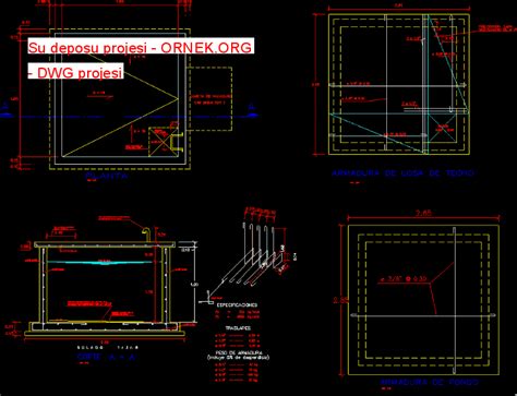 Su Deposu Projesi Dwg Projesi Autocad Projeler