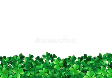 Saint Patricks Day Background With Sprayed Green Clover Leaves Or