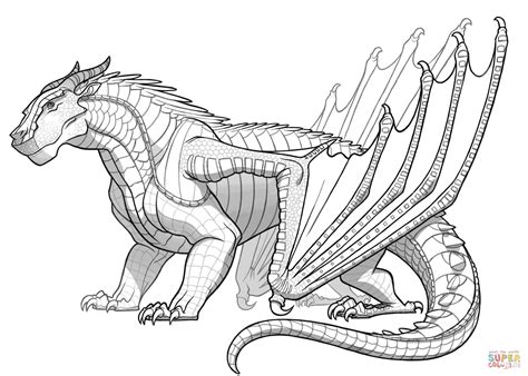 mudwing dragon  wings  fire coloring page  printable