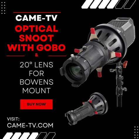 Product Spotlight CAME TV Optical Snoot With Gobo And 20 Lens For