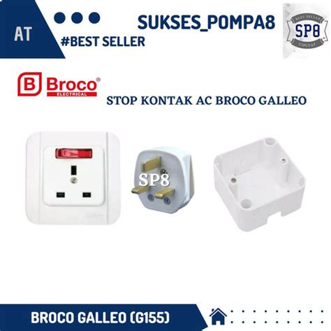 Jual Stop Kontak Ac Broco Galleo G Putih Stop Kontak Ac Set