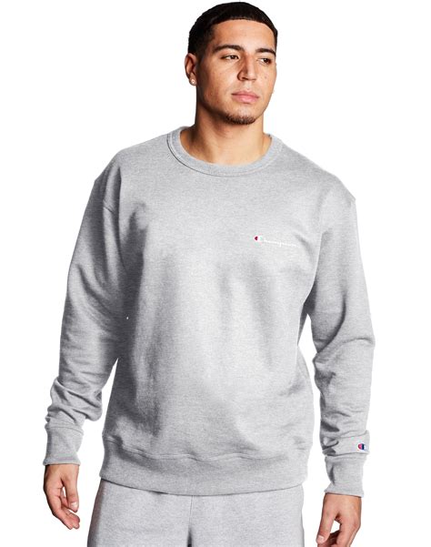 Champion Mens And Big Mens Powerblend Fleece Graphic Crew Sweatshirt Up