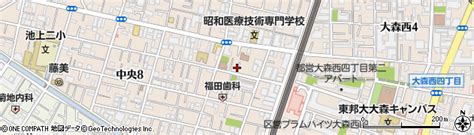 東京都大田区中央8丁目39 15の地図 住所一覧検索｜地図マピオン