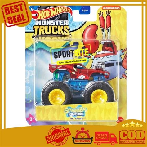 Jual Hot Wheels Monster Trucks Spongebob Patrick Squidward Plankton Krabs Mr Krabs KA67