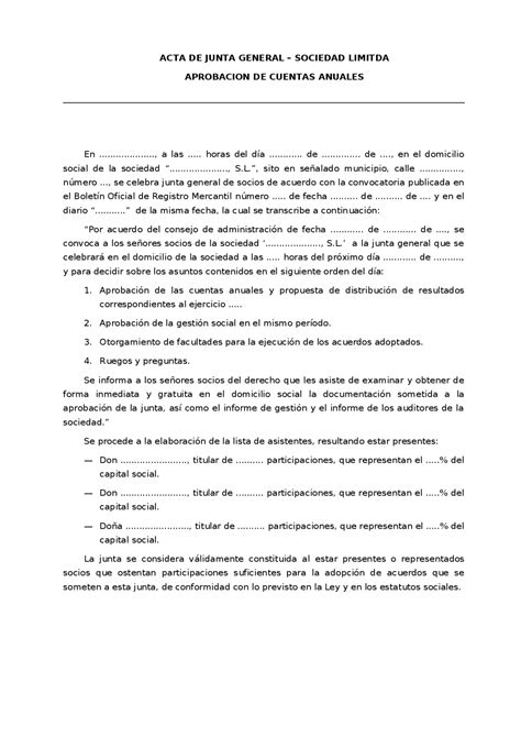Introducir 30 Imagen Junta General De Accionistas Modelo Abzlocal Mx