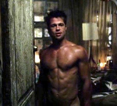 Latest Hollywood Hottest Wallpapers: Brad Pitt Abs Fight Club