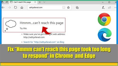 How To Fix Hmmm Cant Reach This Page Took Too Long To Respond In