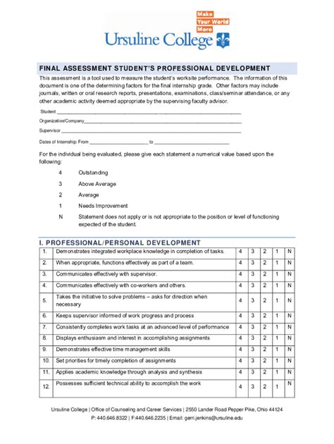 Fillable Online Final Assessment Fax Email Print Pdffiller