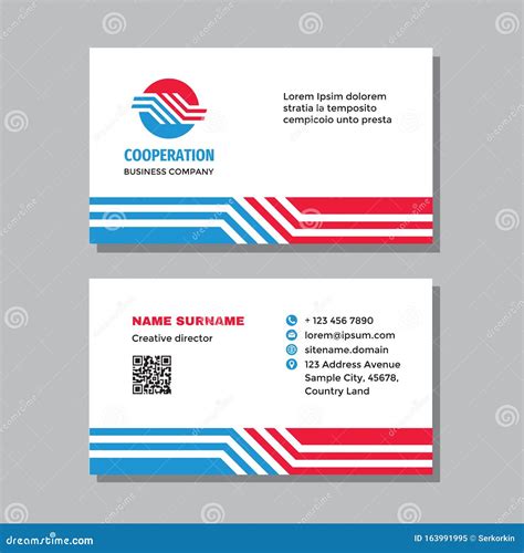 Business Card Template with Logo - Concept Design. Computer Network ...