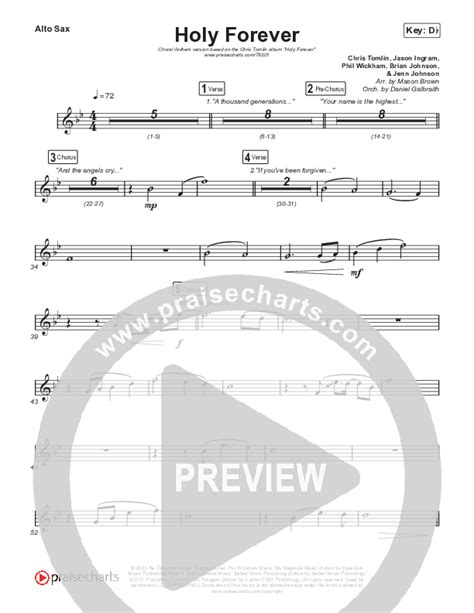 Holy Forever Choral Anthem Satb Alto Sax Sheet Music Pdf Chris