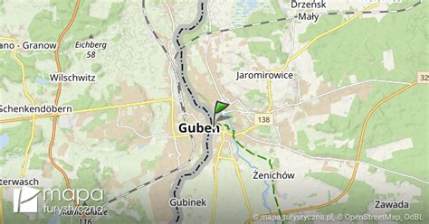 gubin mapa szlakow turystycznych mapa turystycznapl