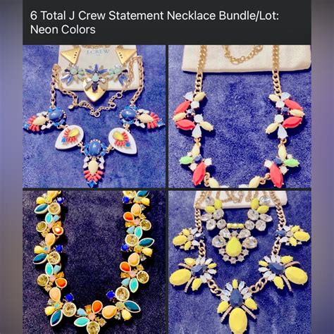 6 Total J Crew Statement Necklace Bundlelot Brle Ne Gem