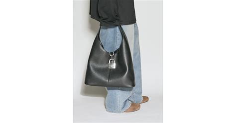 Balenciaga Locker Medium North South Hobo Bag In Grey Lyst UK