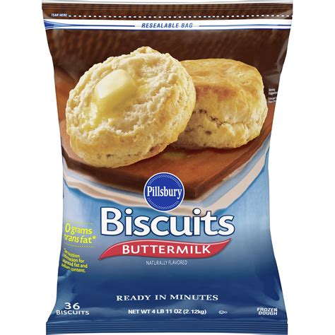 Pillsbury Frozen Biscuit Dough Oven Baked Buttermilk 36 Ct