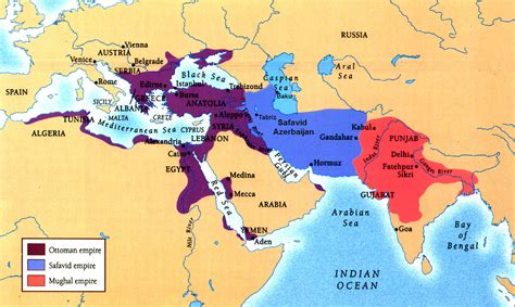 Ottomans Safavids And Mughal Empires Maps On The Web