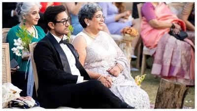 aamir khan  reena dutta held hands  ira khan  nupur shikhare