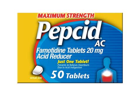 Pepcid Ac Maximum Strength Acid Reducer Heartburn Relief Antacid